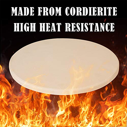 14" Round Cordierite Pizza Stone for Oven or Grill