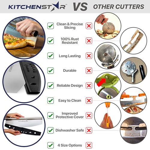 KitchenStar 16" Razor Sharp Stainless Steel Pizza Cutter