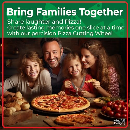 Mindful Design Pizza Cutter with Protective Blade Cover