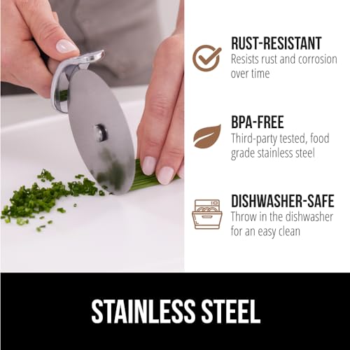 Large Gorilla Grip Pizza Cutter with Sharp Steel Blade