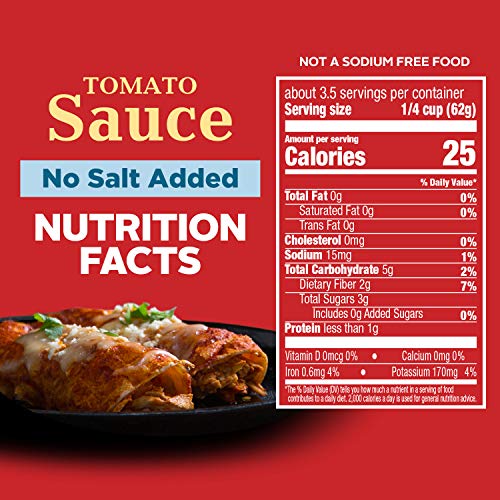 Hunt's Tomato Sauce, No Salt Added, Keto Friendly