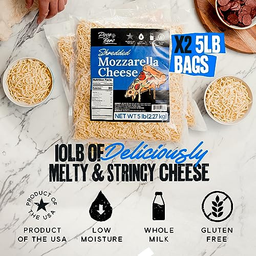 Shredded Mozzarella Cheese - 10LBS - Low Moisture