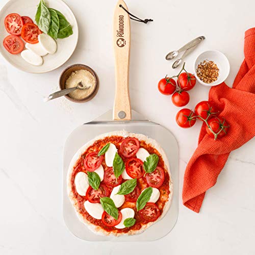 Chef Pomodoro Aluminum Pizza Peel with Wood Handle