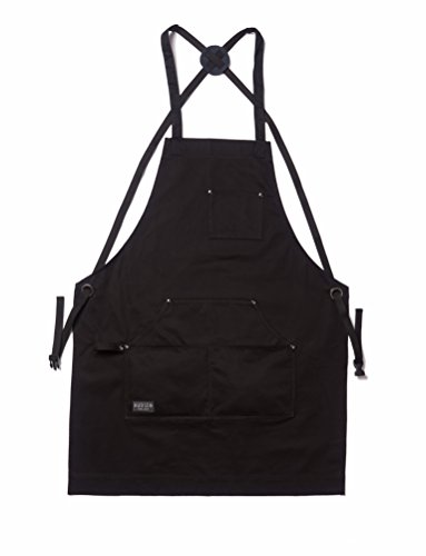 Professional Grade Black Chef Apron - 100% Cotton
