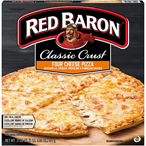 Red Baron Four Cheese Pizza, Classic Flavor, 21.06oz
