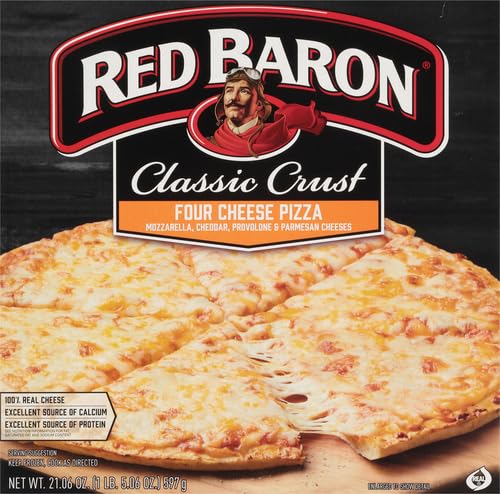 Red Baron Four Cheese Pizza, Classic Flavor, 21.06oz