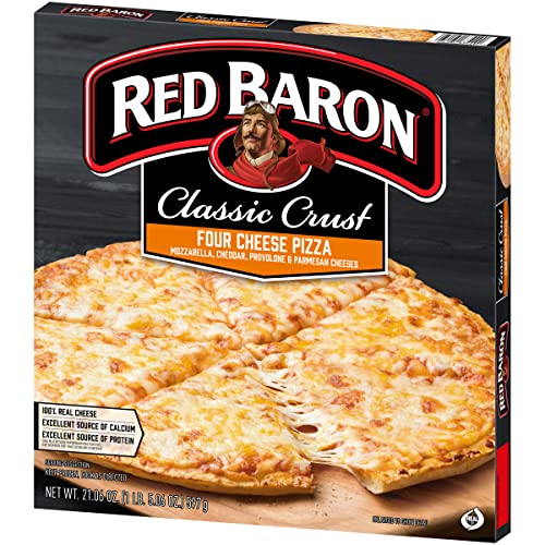 Red Baron Four Cheese Pizza, Classic Flavor, 21.06oz