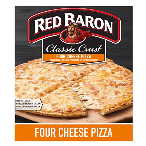 Red Baron Four Cheese Pizza, Classic Flavor, 21.06oz