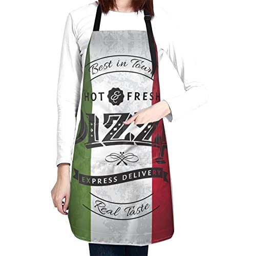 Italian Flag Pizza Funny BBQ Apron for Men/Women