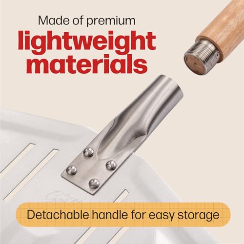 Professional XL Pizza Peel for Perforated Metal Paddle