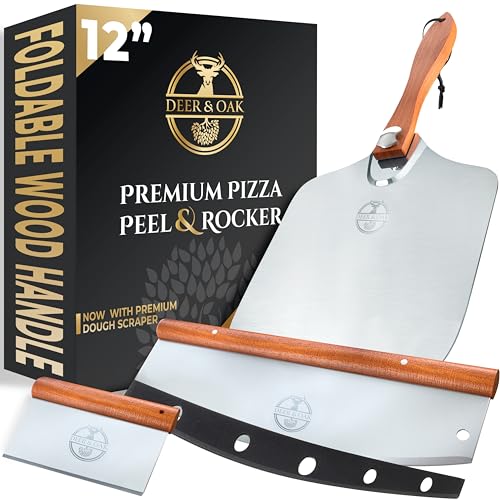 Deer & Oak Premium Pizza Peel Set with Accessories
