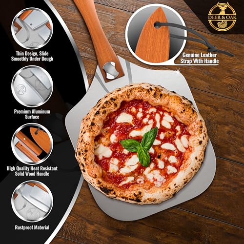 Deer & Oak Premium Pizza Peel Set with Accessories