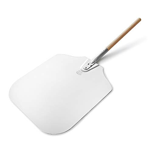 Aluminum Pizza Peel with Wooden Handle, 16 x 18