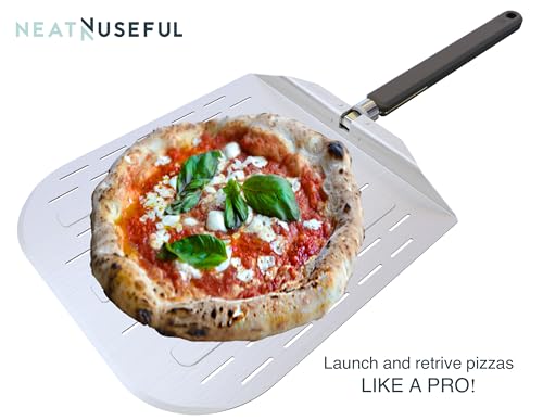 12 inch Aluminum Pizza Peel with Long Handle