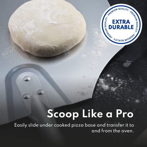 Aluminum Pizza Peel with Wooden Handle, 16 x 18