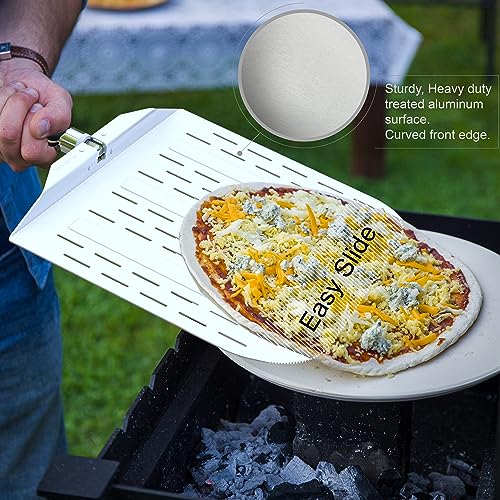 12 inch Aluminum Pizza Peel with Long Handle