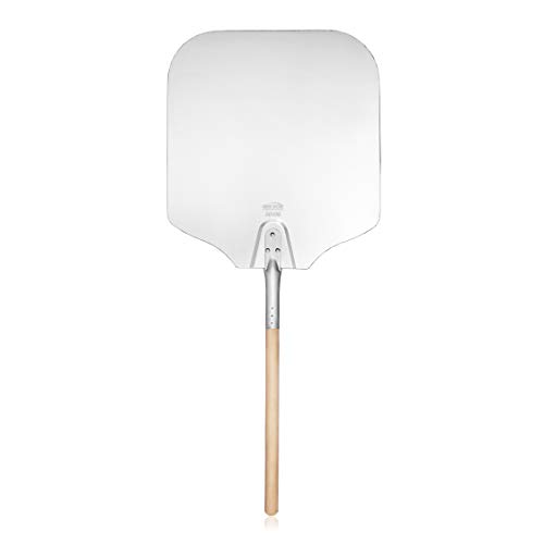 Aluminum Pizza Peel with Wooden Handle, 16 x 18