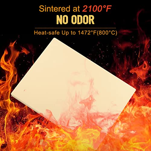 GEEBOBO 4 Piece Rectangular Pizza Stone Set (15x12")