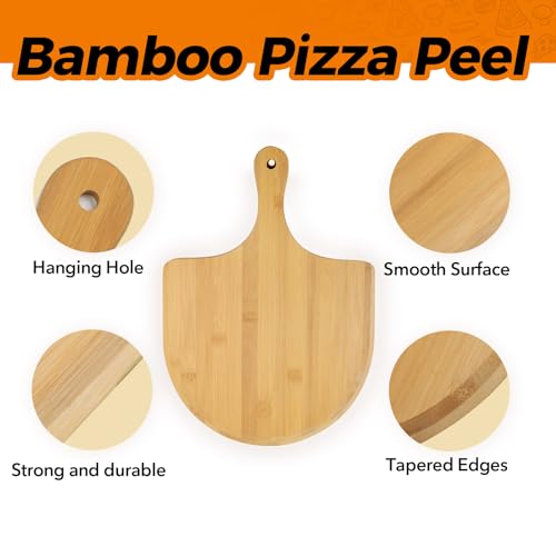 5-Piece Rectangle Pizza Stone Set with Accessories