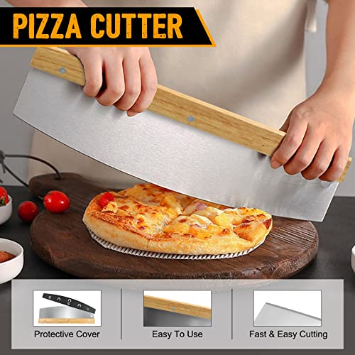 GEEBOBO 4 Piece Rectangular Pizza Stone Set (15x12")