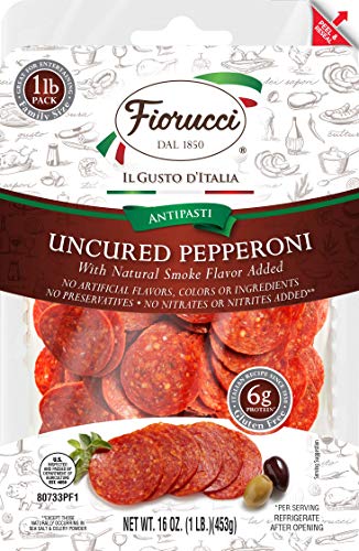 Authentic Italian Family Size Uncured Pepperoni, 1lb Pack
