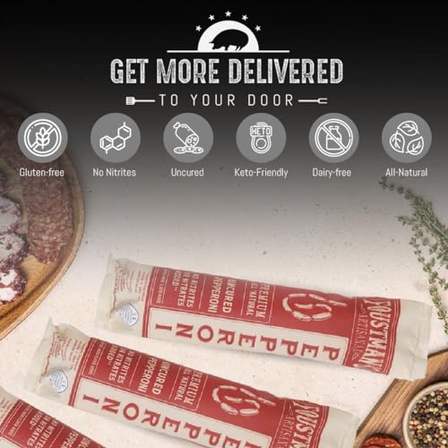 Foustman's Salami Pepperoni: Nitrate-Free, Naturally Cured, Gluten/Dairy-Free