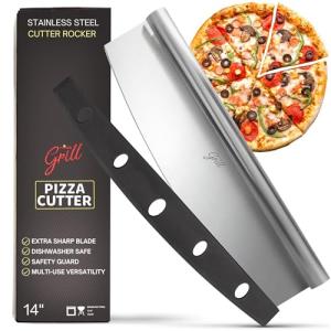 Hans Grill 14" Professional Rocking Pizza Cutter Blade