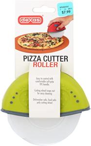 Dexas Green One-Handed Pizza Cutter Rolling Easily