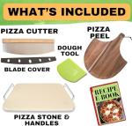 15 inch Pizza Stone Set for Oven and Grill