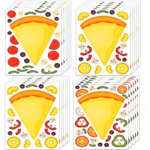 24 Pizza Stickers for Kids - Perfect for Pizza Parties