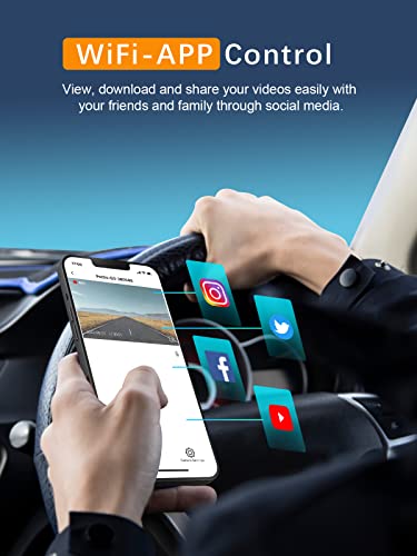 WiFi FHD 1080P Dash Cam with Night Vision