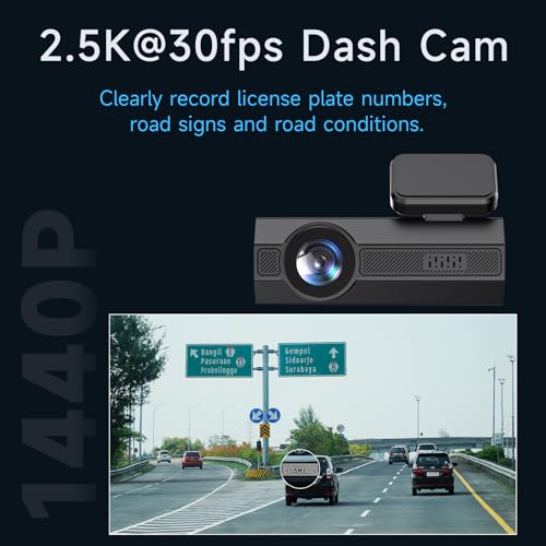 VEEMENT 2.5K Mini Dash Cam with WiFi & Night Vision