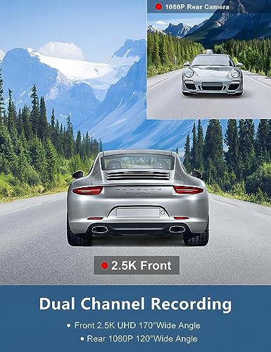 Otovoda 2.5K Dual Dashcam with 64GB SD Card