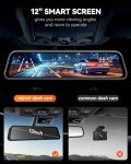 WOLFBOX 12" 4K Dual Dash Cam with GPS