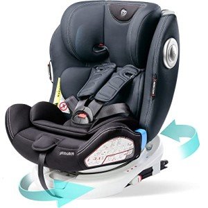 360° Rotating Isofix Baby Car Seat - Black