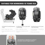 Jovikids 360° Rotating i-Size Car Seat - Black