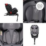 Ickle Bubba 360 Spin Isofix Car Seat - Grey/Black