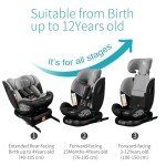 360 Swivel ISOFIX Baby Car Seat - Grey