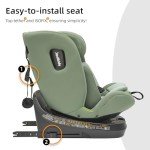 Jovikids 360° ISOFIX Rotating Car Seat - Green