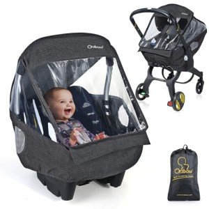 Universal Baby Car Seat Rain Cover - Dark Grey