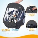 Universal Baby Car Seat Rain Cover - Dark Grey