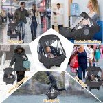 Universal Baby Car Seat Rain Cover - Dark Grey