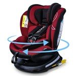 Reecle 360 Swivel Car Seat with ISOFIX (Red)