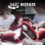 LETTAS 360° Rotating Baby Car Seat with Isofix