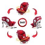 LETTAS 360° Rotating Baby Car Seat with Isofix