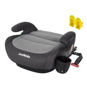 ISOFIX Child Booster Seat for Ages 6-12, Black