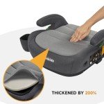 ISOFIX Child Booster Seat for Ages 6-12, Black