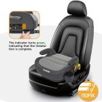 ISOFIX Child Booster Seat for Ages 6-12, Black