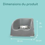 Bebeconfort Essential Portable Booster Seat, Warm Grey