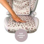 Blush Leopard Highback Booster Car Seat - ISOFIX